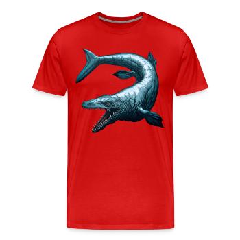 Mosasaure - T-shirt bio Premium Homme - rouge - Devant - Damien (186cm)
