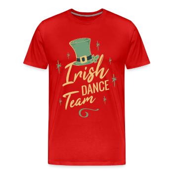 Irish Dance Team - Men's Premium Organic T-Shirt - red - Front - Damien (186cm)