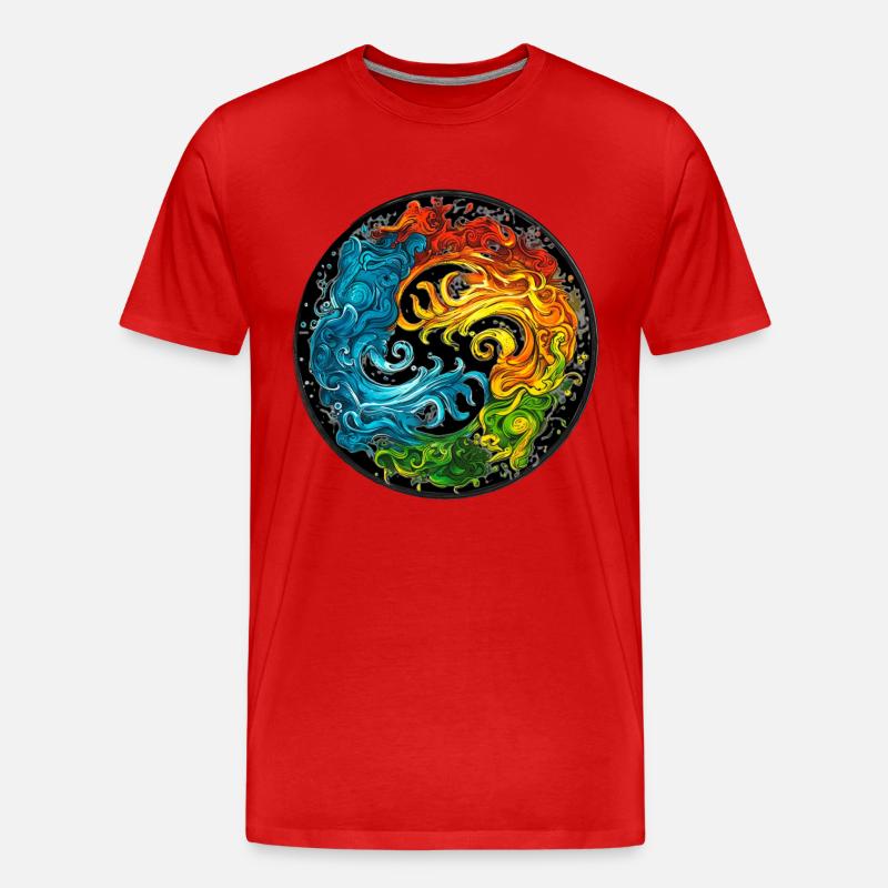 Die Elemente - Männer Premium Bio T-Shirt - Rot