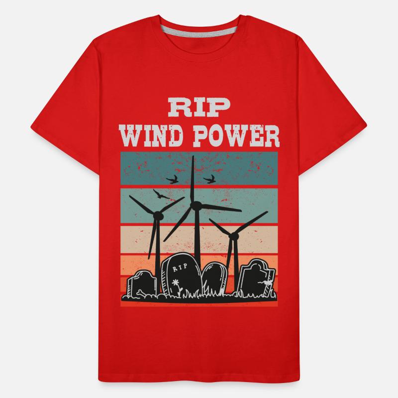 L’énergie éolienne RIP, non à l’énergie éolienne T-shirt bio Premium Homme
