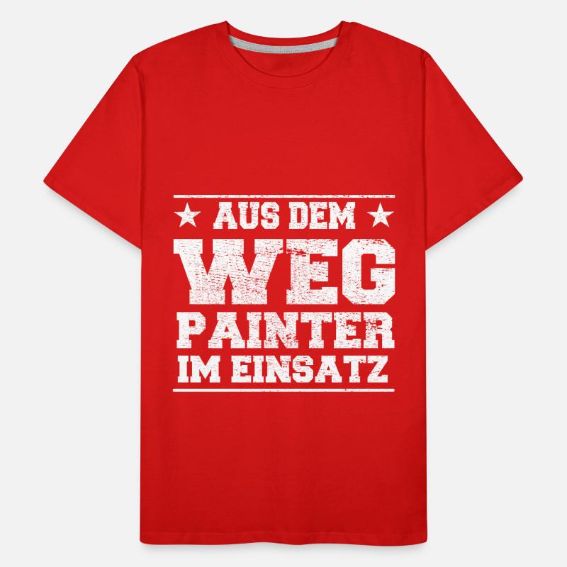 Aus dem Weg Painter im Einsatz Design Männer Premium Bio T-Shirt