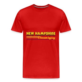 cooles New Hampshire USA Bundesstaaten Design - Männer Premium Bio T-Shirt - Rot - Vorne - Damien (186cm)