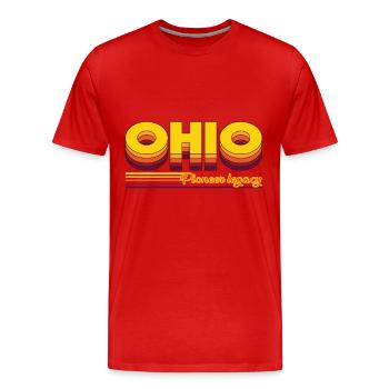 cool Ohio USA states design - Men's Premium Organic T-Shirt - red - Front - Damien (186cm)