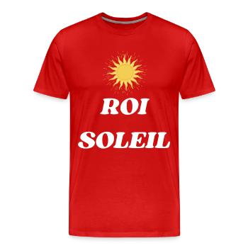 ROI SOLEIL LOUIS XIV - T-shirt bio Premium Homme - rouge - Devant - Damien (186cm)