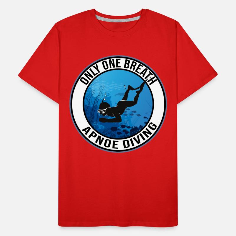 apnée plongée apnée plongeurs apnée T-shirt bio Premium Homme