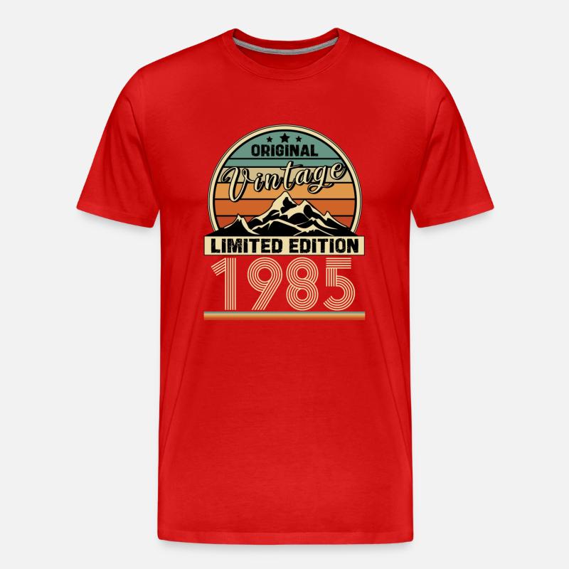 1985 - Männer Premium Bio T-Shirt - Rot