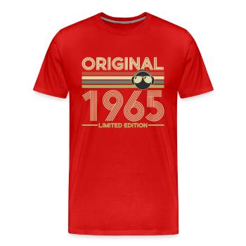 1965 - Men's Premium Organic T-Shirt - red - Front - Damien (186cm)