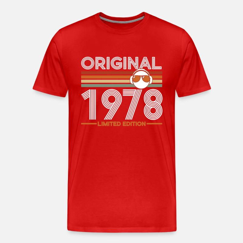 1978 - Männer Premium Bio T-Shirt - Rot