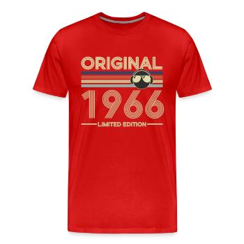1966 - Men's Premium Organic T-Shirt - red - Front - Damien (186cm)