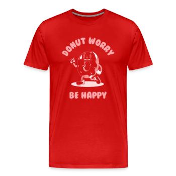 Donut - T-shirt bio Premium Homme - rouge - Devant - Damien (186cm)