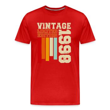 1998 - Men's Premium Organic T-Shirt - red - Front - Damien (186cm)