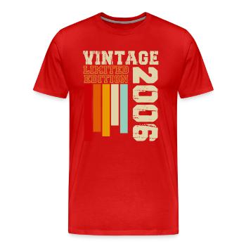 2006 - Men's Premium Organic T-Shirt - red - Front - Damien (186cm)