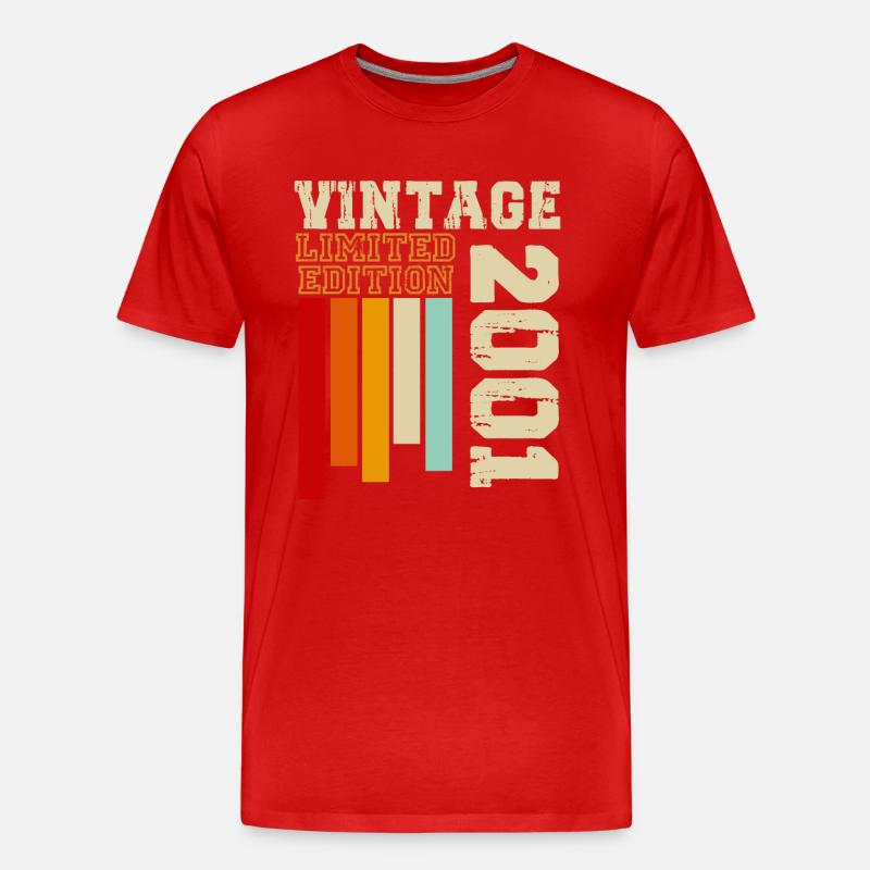 2001 - Männer Premium Bio T-Shirt - Rot