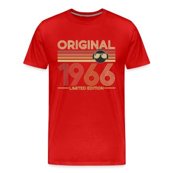 1966 - Men's Premium Organic T-Shirt - red - Front - Damien (186cm)