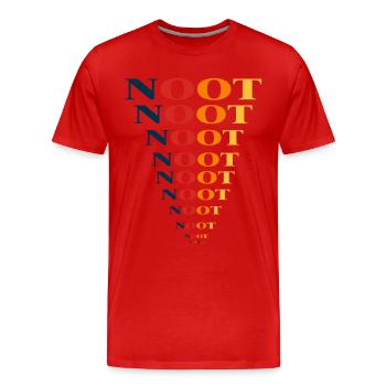 Noot Noot moth.... - Männer Premium Bio T-Shirt - Rot - Vorne - Damien (186cm)