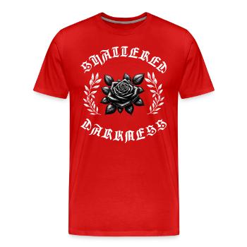 Rose Urban Streetwear Style - Männer Premium Bio T-Shirt - Rot - Vorne - Damien (186cm)