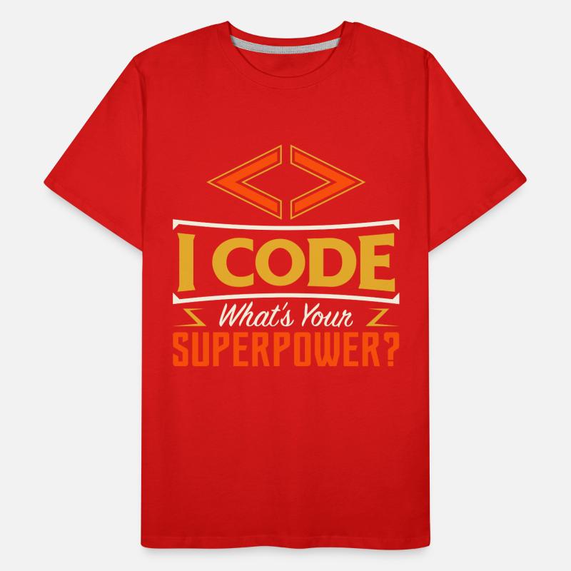 I code what's your superpower ? T-shirt bio Premium Homme
