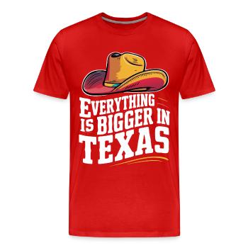Texas State Texans Texas - Men's Premium Organic T-Shirt - red - Front - Damien (186cm)