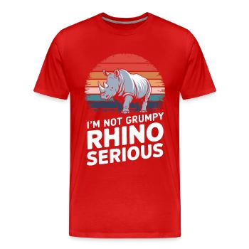 Rhinocéros Rhinocéros - T-shirt bio Premium Homme - rouge - Devant - Damien (186cm)