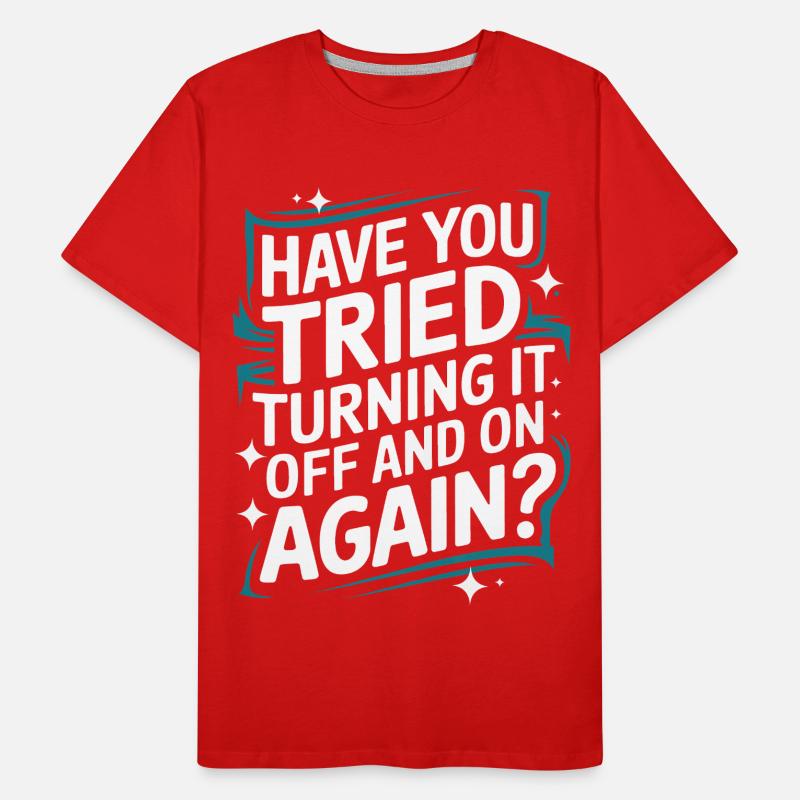 Technischer Support Computerfreak Nerd Männer Premium Bio T-Shirt