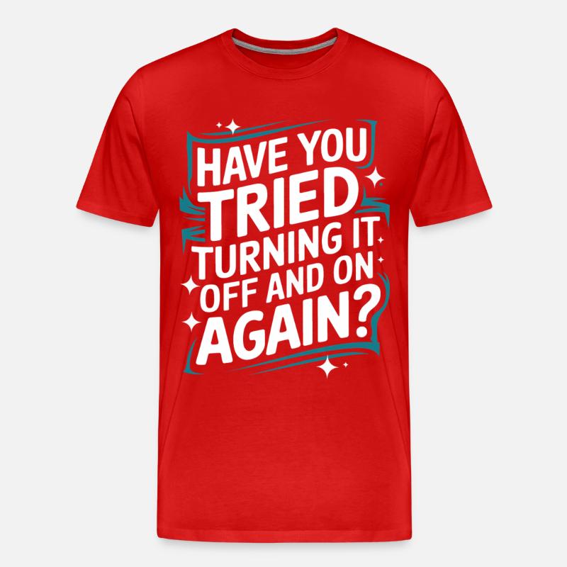 Technical Support Computer - Men's Premium Organic T-Shirt - red
