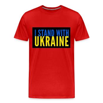 Ukraine - Men's Premium Organic T-Shirt - red - Front - Damien (186cm)