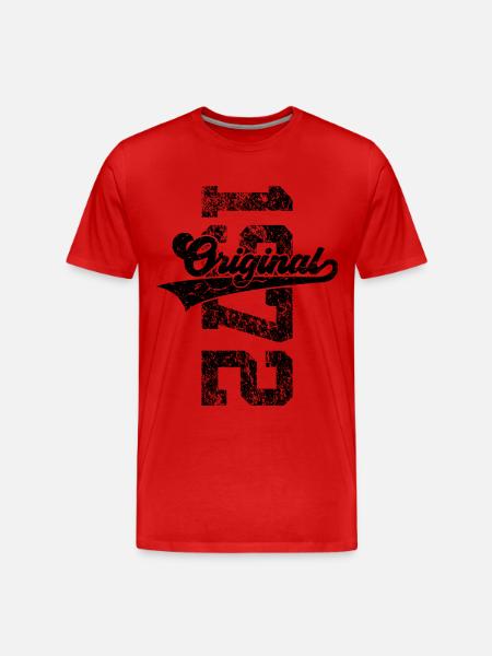 54TH BIRTHDAY ORIGINAL 1972 - Men's Premium Organic T-Shirt - red