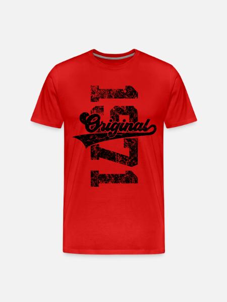 55TH BIRTHDAY ORIGINAL 1971 - Men's Premium Organic T-Shirt - red