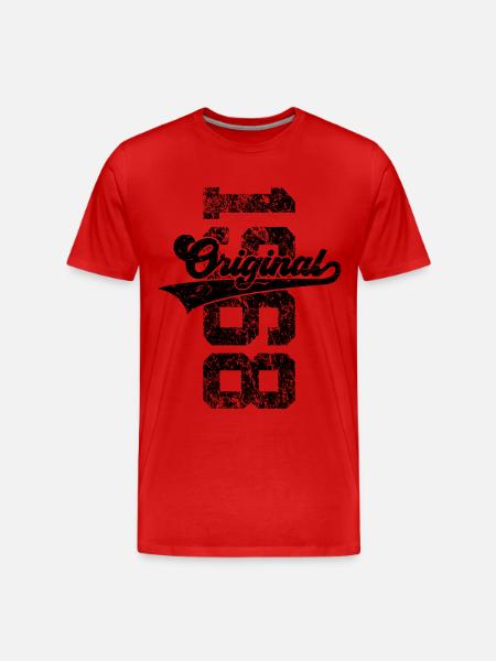 58TH BIRTHDAY ORIGINAL 1968 - Men's Premium Organic T-Shirt - red