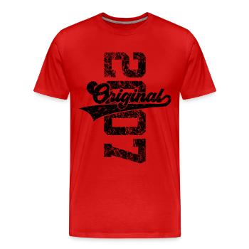19TH BIRTHDAY ORIGINAL 2007 - Men's Premium Organic T-Shirt - red - Front - Damien (186cm)