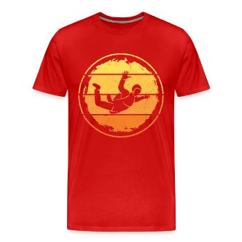 Parachutiste Parachute Parachute parachutiste - T-shirt bio Premium Homme - rouge - Devant - Damien (186cm)