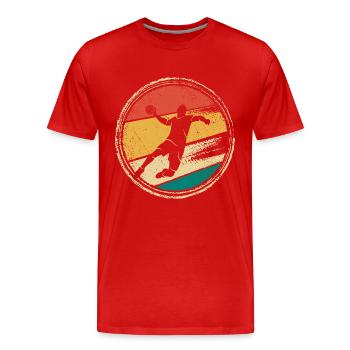 Handball Handball Player Retro Handball Player - T-shirt bio Premium Homme - rouge - Devant - Damien (186cm)