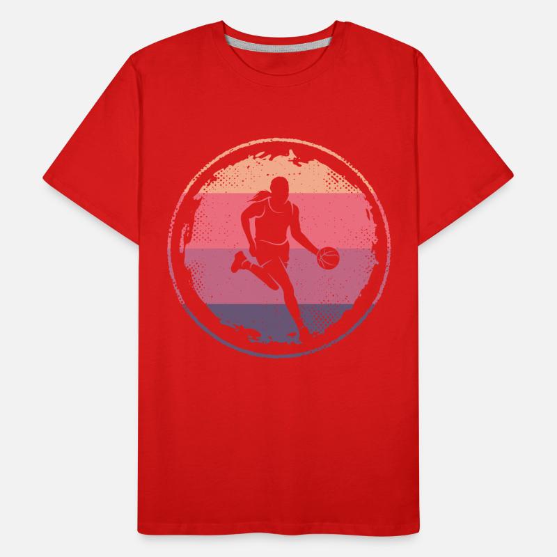 Joueuse de basket-ball Basketteuse Joueuse de basket-ball T-shirt bio Premium Homme
