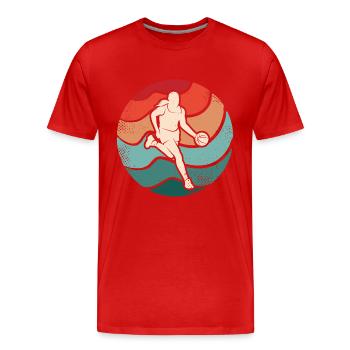 Basketball player Basketball player Women Basketball - Men's Premium Organic T-Shirt - red - Front - Damien (186cm)