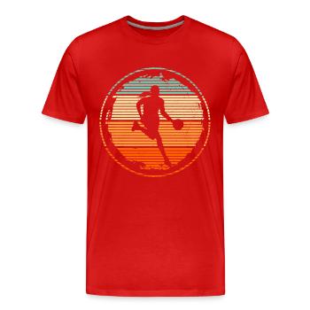 Basketball Player Girls Women Basketball - Men's Premium Organic T-Shirt - red - Front - Damien (186cm)