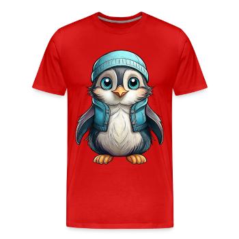 Tordalk - Männer Premium Bio T-Shirt - Rot - Vorne - Damien (186cm)