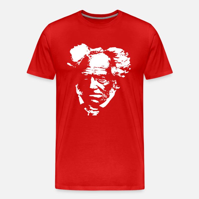 Arthur Schopenhauer - Männer Premium Bio T-Shirt - Rot