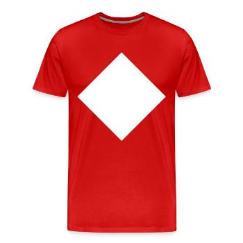 Diamond - Men's Premium Organic T-Shirt - red - Front - Damien (186cm)