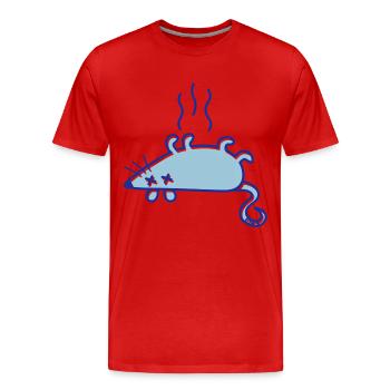 Eine tote Maus - Männer Premium Bio T-Shirt - Rot - Vorne - Damien (186cm)