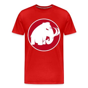 angry mammoth böses Mammut - Männer Premium Bio T-Shirt - Rot - Vorne - Damien (186cm)