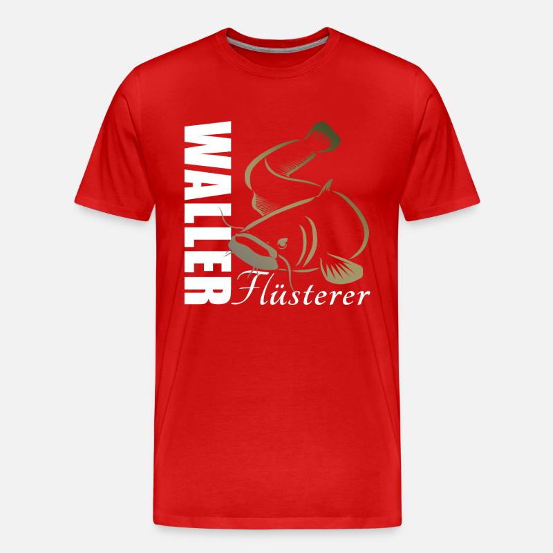 Waller Flüsterer - Männer Premium Bio T-Shirt - Rot