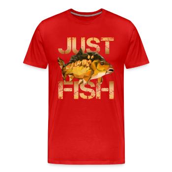 Karpfen Angeln - Männer Premium Bio T-Shirt - Rot - Vorne - Damien (186cm)