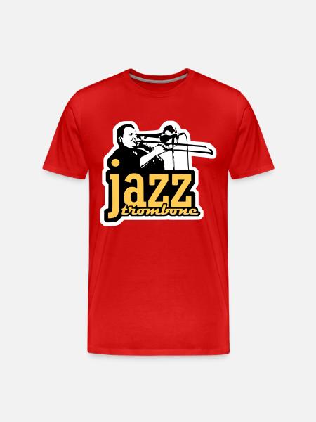 Jazz trombone - jazz trombone - Men's Premium Organic T-Shirt - red
