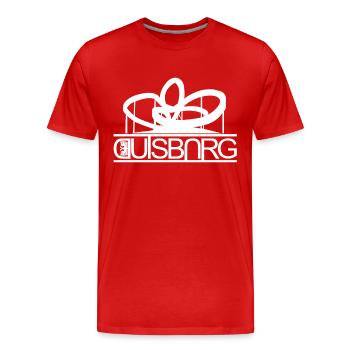 Duisburg - Männer Premium Bio T-Shirt - Rot - Vorne - Damien (186cm)