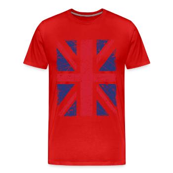 Union Jack - T-shirt bio Premium Homme - rouge - Devant - Damien (186cm)