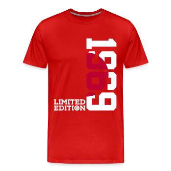 LIMITED EDITION 1969 JAPAN 57TH BIRTHDAY - Men's Premium Organic T-Shirt - red - Front - Damien (186cm)