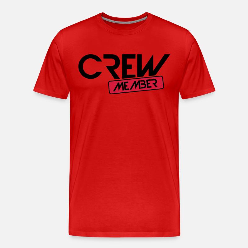 crew member - Männer Premium Bio T-Shirt - Rot