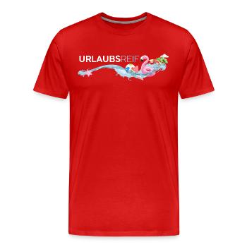 Urlaubsreif - Männer Premium Bio T-Shirt - Rot - Vorne - Damien (186cm)