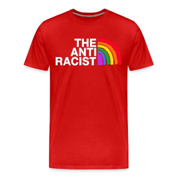 liberté colorée lgbt droits de l’homme couleur antiraciste - T-shirt bio Premium Homme - rouge - Devant - Damien (186cm)