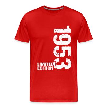69. Geburtstag 1953 - Geschenk Spruch Geschenkidee - Männer Premium Bio T-Shirt - Rot - Vorne - Damien (186cm)